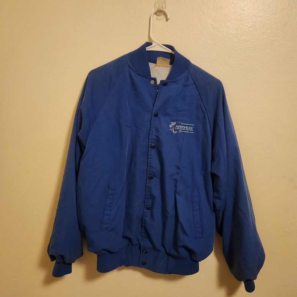 Vintage Harvey's Casino Lake Tahoe Jacket size Large Made in USA